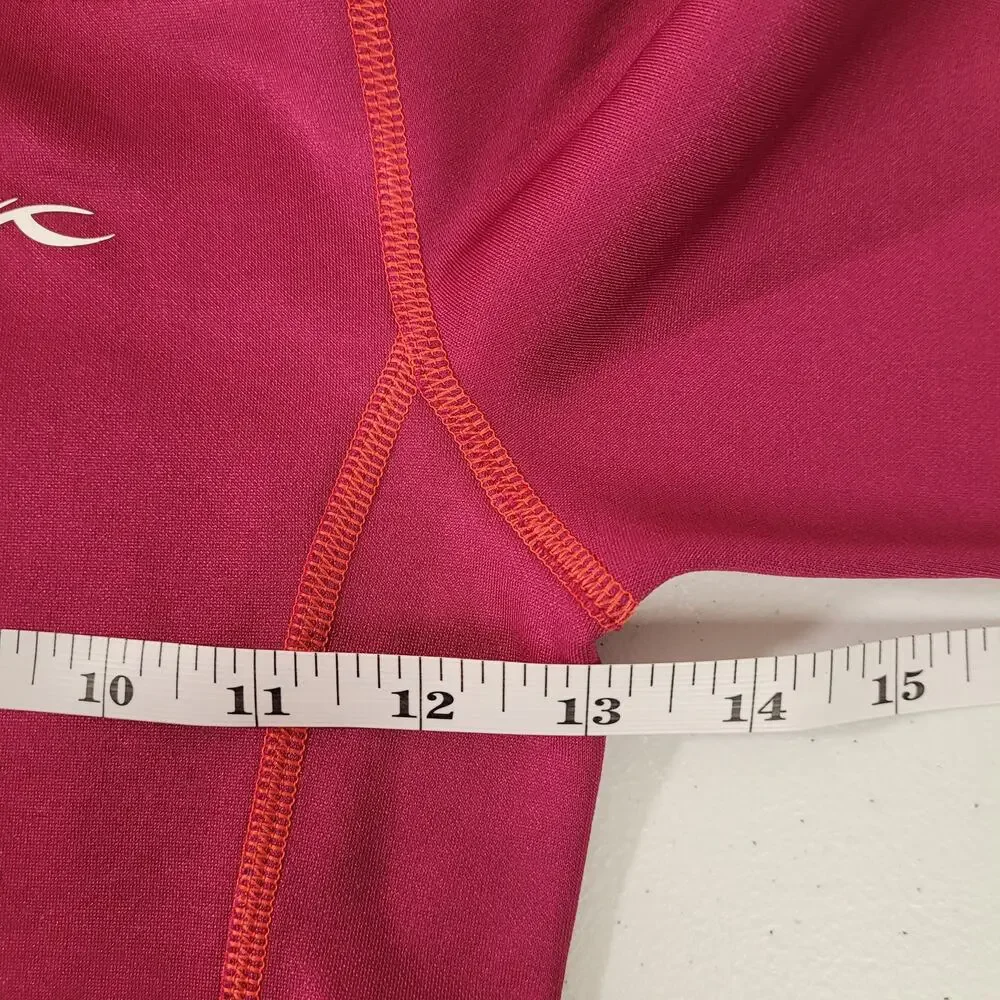 KJUS Kids Fleece Jacket Size 128 (Size 8) Pink Quarter Zip Ski Mid Layer Outdoor